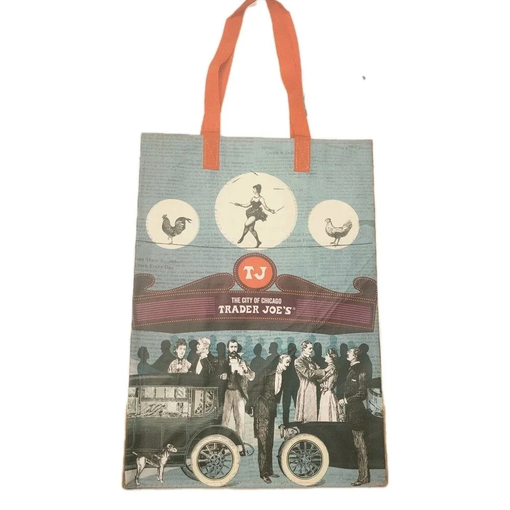 Trader Joe’s Chicago Reusable Grocery Tote Bag Skyline Limited Edition NWT